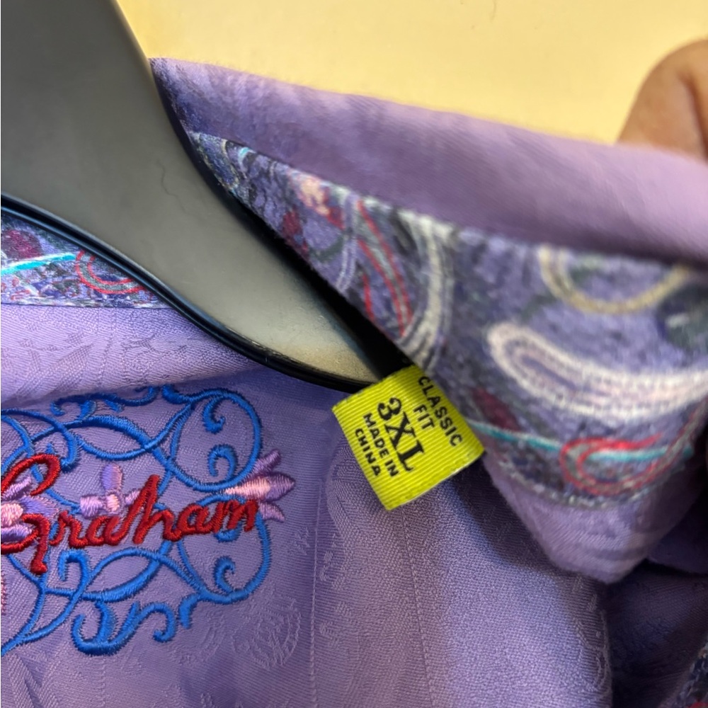 Robert Graham Lavender Button Down Shirt - Picture 4 of 11